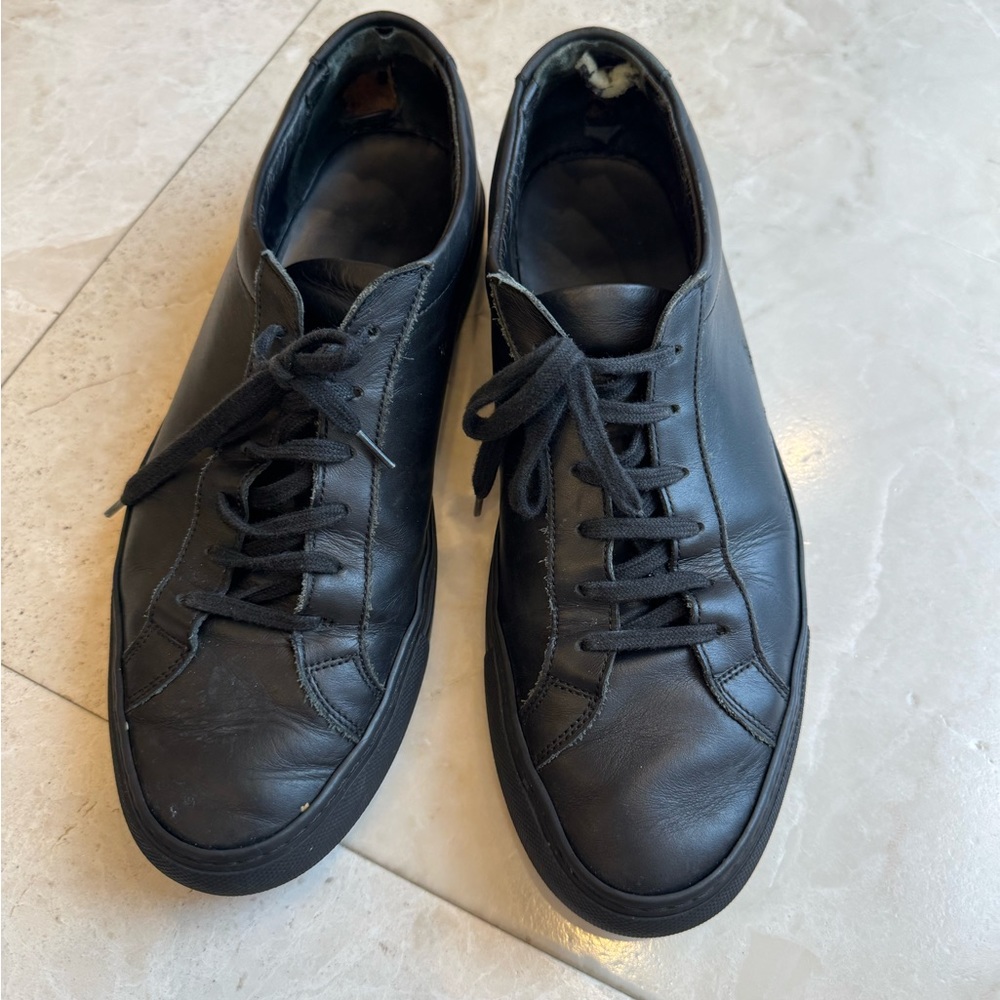 Common projects mens black sneakers